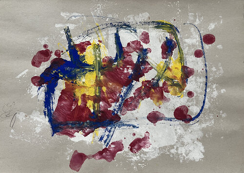 u1e2 / Eruption Over Flesh - {$M} di Leni Smoragdova, Pittura in vendita su Singulart