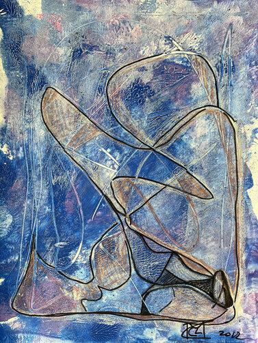 -0q1 / Falling Angel - {$M} di Leni Smoragdova, Pittura in vendita su Singulart