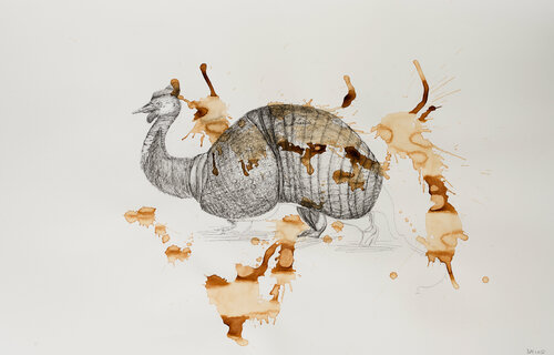 The body in pieces finds its unity in the image of the other: Let's play the Gods van Leni Smoragdova, Tekening te koop op Singulart