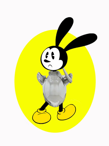 opoiutpe;rjl / a rabbit in the yellow room - {$M} van Leni Smoragdova, Digitaal te koop op Singulart