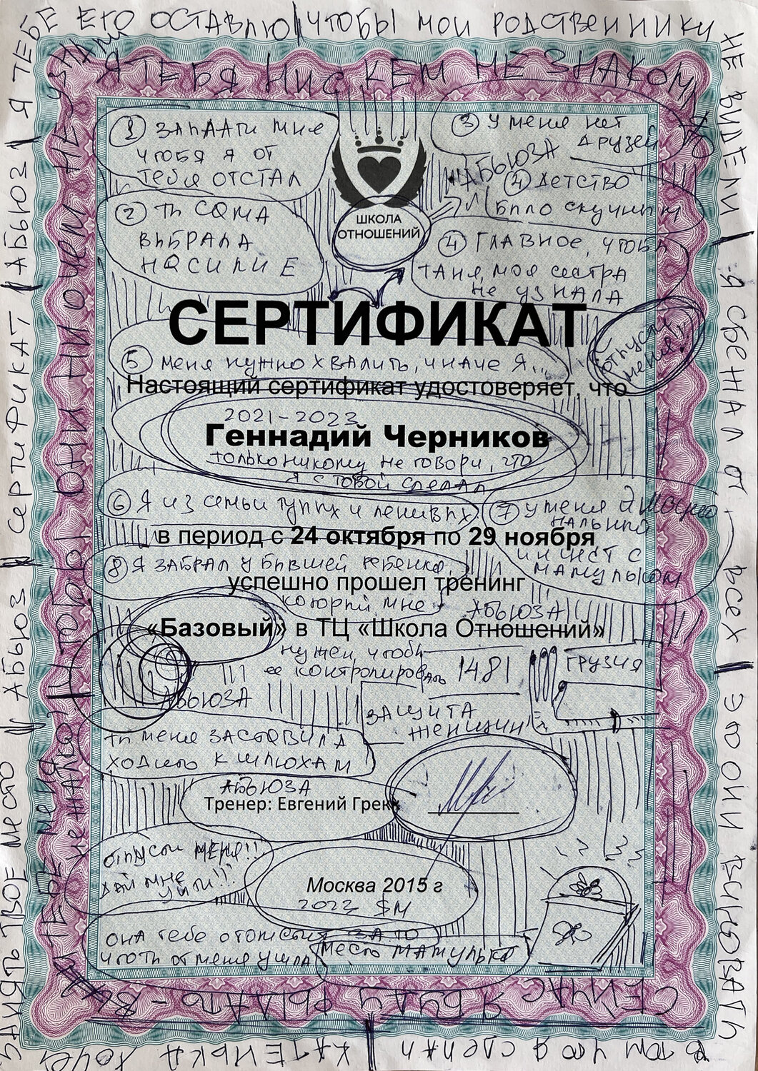 :(#F / Fixing: Abuse = {$M} Leni Smoragdova