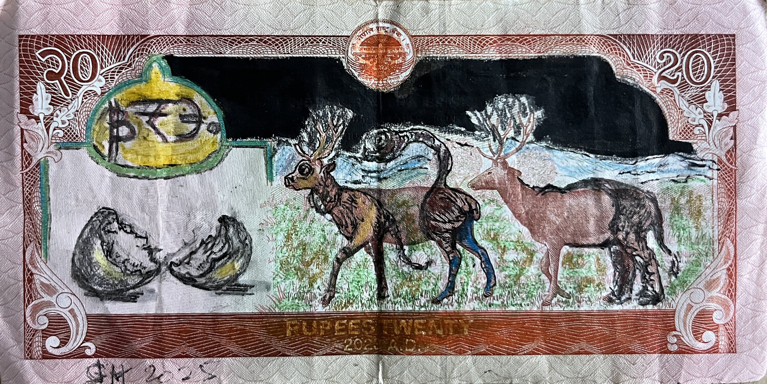 hrre /《TRANSACTION ALPHABET》(Art on Money Series) Leni Smoragdova Zeichnungen zu verkaufen