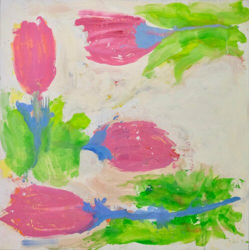 serie "like bees to the honey" 2021, 10 (rosas para el amor en el río) van Jorge Nava, Schilderij te koop op Singulart