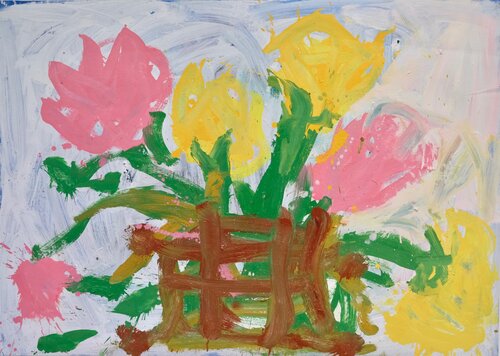 serie "las flores del bien" 5 van Jorge Nava, Schilderij te koop op Singulart