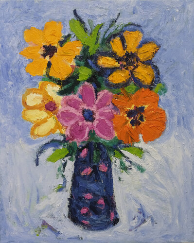 serie "las flores del bien " , 2025 jarrón van Jorge Nava, Schilderij te koop op Singulart
