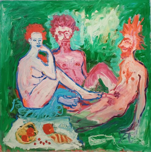 Serie remakes " Almuerzo sobre la hierba" 2024 par Jorge Nava, Peinture en vente sur Singulart
