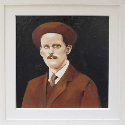 Young Joyce in Brown Suit di David Nowlan, Pittura in vendita su Singulart