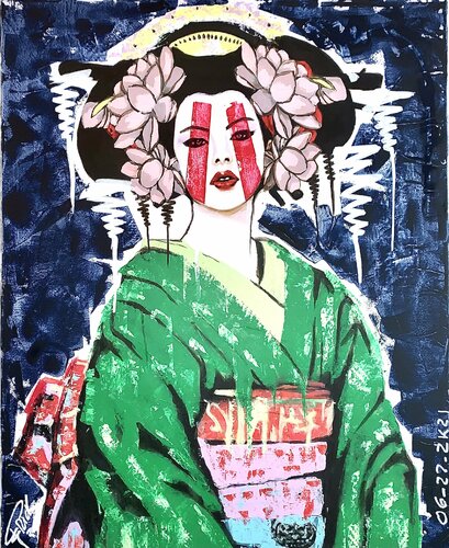 Geisha OkDoKey di Erick Artik, Pittura in vendita su Singulart