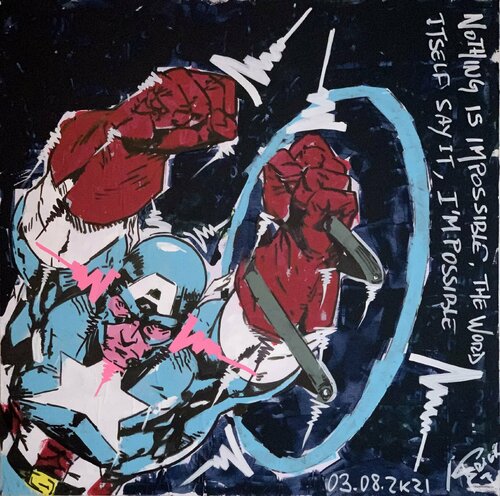 Captain electric van Erick Artik, Schilderij te koop op Singulart