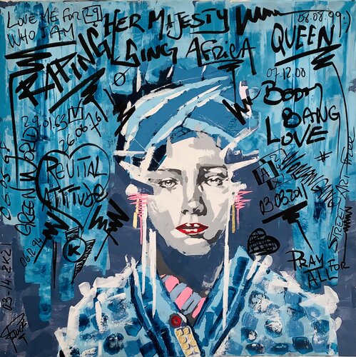 SING African. van Erick Artik, Schilderij te koop op Singulart