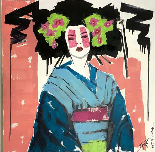 Geisha Zag von Erick Artik, Malerei kaufen auf Singulart