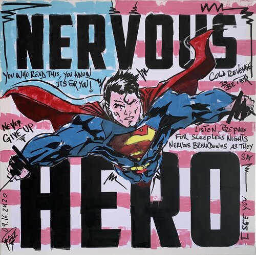 Superman Nervois Hero di Erick Artik, Pittura in vendita su Singulart
