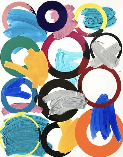 Composition No 198 van Eleni Pratsi, Schilderij te koop op Singulart