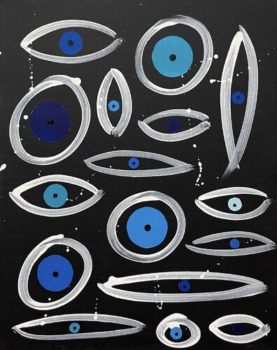 Eye Matters No 83 van Eleni Pratsi, Schilderij te koop op Singulart