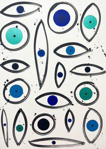 Eye Matters No 85 van Eleni Pratsi, Schilderij te koop op Singulart
