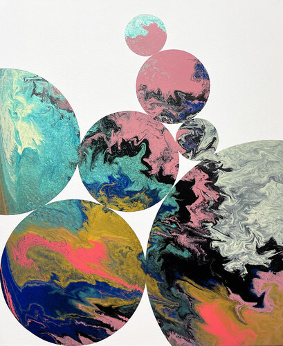 Composition No 334 van Eleni Pratsi, Schilderij te koop op Singulart