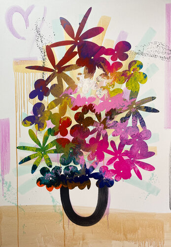 Flowers No1 van Eleni Pratsi, Schilderij te koop op Singulart