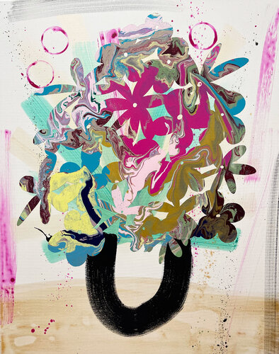 Flowers No2 van Eleni Pratsi, Schilderij te koop op Singulart