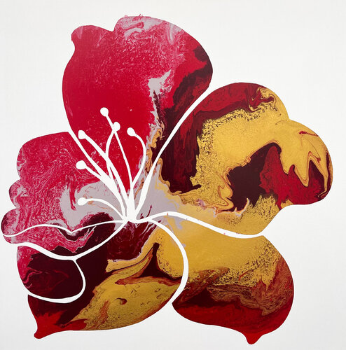 Hibiscus No 1 di Eleni Pratsi, Pittura in vendita su Singulart