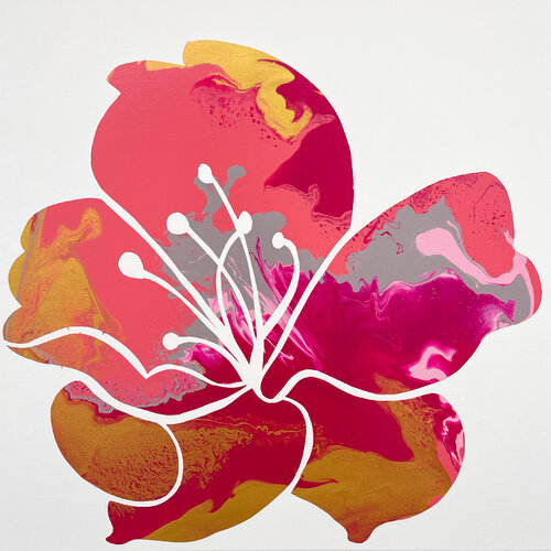 Hibiscus No 2 van Eleni Pratsi, Schilderij te koop op Singulart