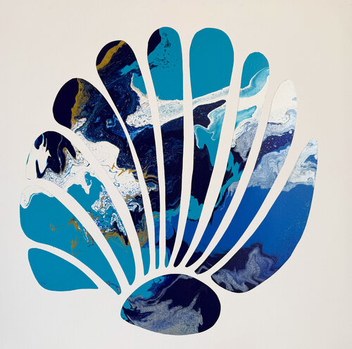 Composition No 459, (The sea collection) de Eleni Pratsi, Pintura a la venta en Singulart