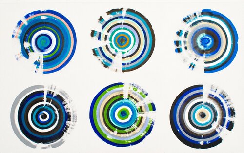 Disques No 30 di Eleni Pratsi, Pittura in vendita su Singulart