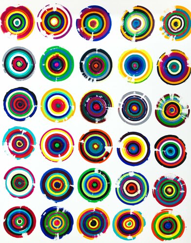Disques No 29 di Eleni Pratsi, Pittura in vendita su Singulart