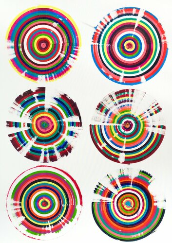 Disques No 28 van Eleni Pratsi, Schilderij te koop op Singulart