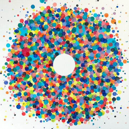 Circles Explosion di Eleni Pratsi, Pittura in vendita su Singulart