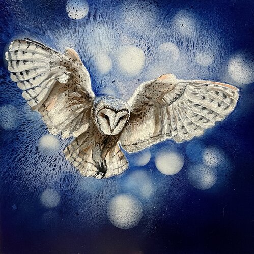 Bird #8 (owl 3) von Selene's Art, Malerei kaufen auf Singulart