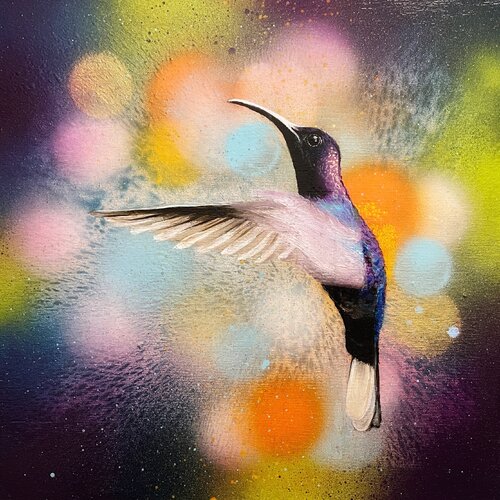 Bird #16 (hummingbird #1) di Selene's Art, Pittura in vendita su Singulart