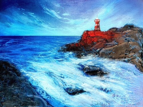 Landscape #57 (lighthouse) von Selene's Art, Malerei kaufen auf Singulart