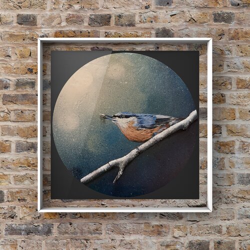 Bird #38 (nuthatch) by Selene's Art, Painting for Sale on Singulart