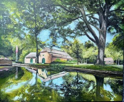 Landscape #60 ('t oude Slot museum) by Selene's Art, Painting for Sale on Singulart