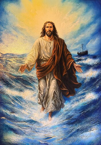 Faith upon the waves by Selene's Art, Painting for Sale on Singulart