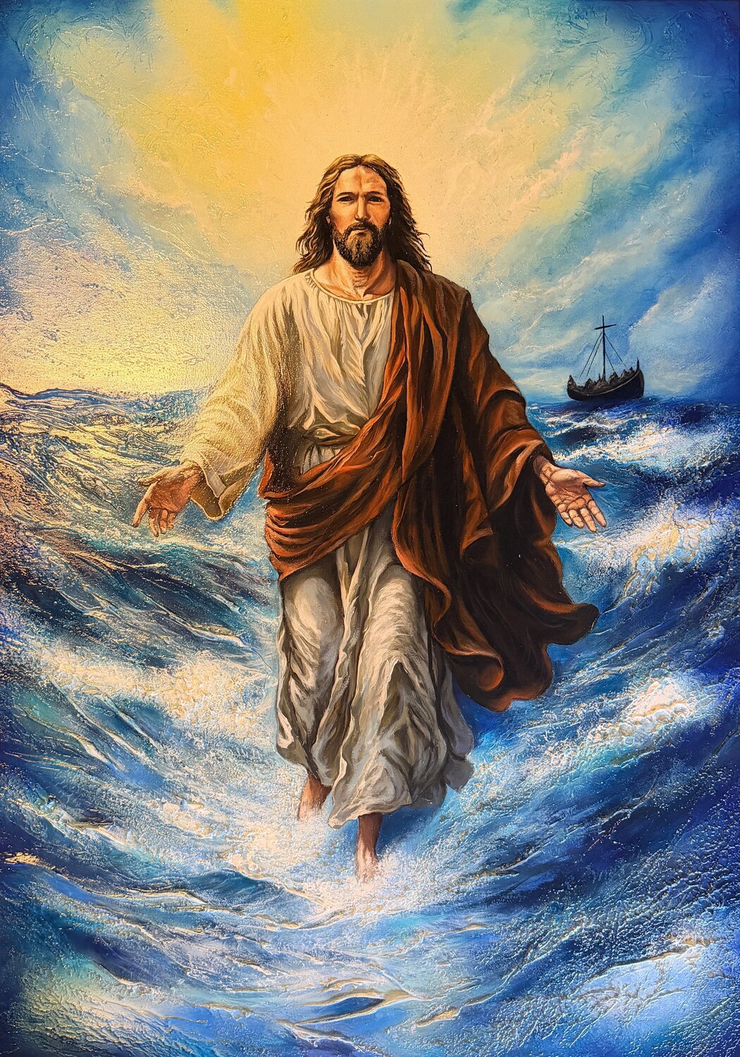 Faith upon the waves Selene's Art Original painting for sale