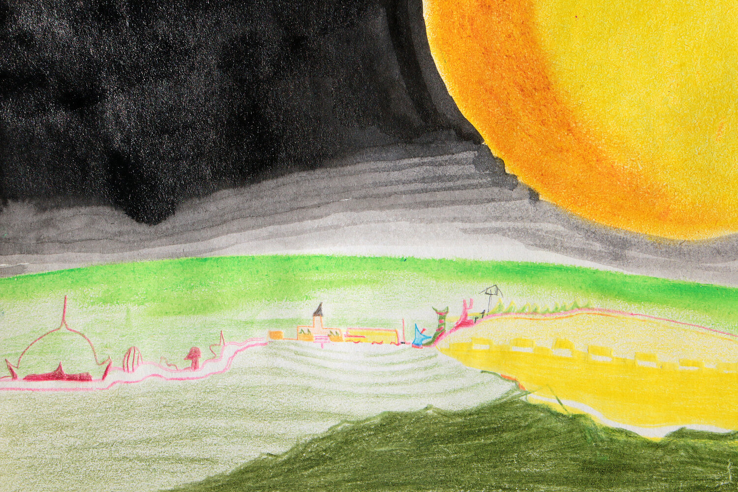 El Logos Solar en Venus by Arturo Prins (2012) Drawing India Ink