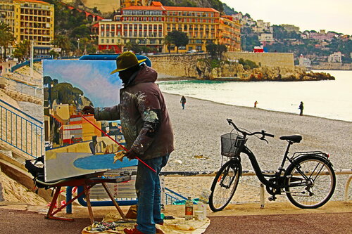 Le paintre Arturo Prins