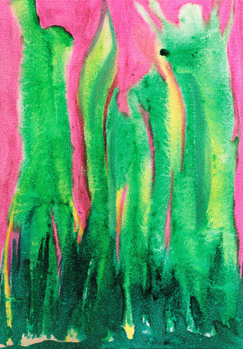 Los devas de color verde von Arturo Prins, Werk auf Papier kaufen auf Singulart