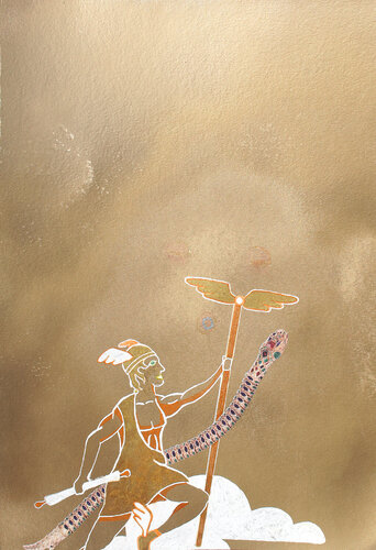 Hermes, Mercurio by Arturo Prins, Work on Paper for Sale on Singulart