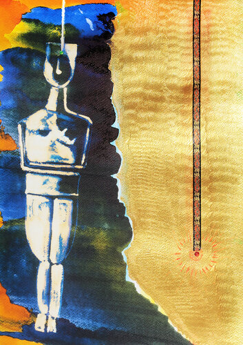 Alom, El señor del Cielo by Arturo Prins, 종이 for Sale on Singulart