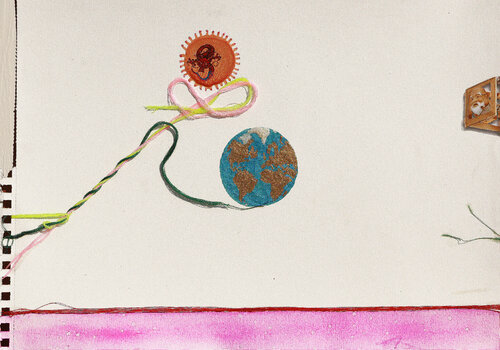 Le monde suspendu à un fil by Arturo Prins, Work on Paper for Sale on Singulart