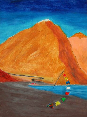 Pangong Lake di Arturo Prins, Opera su carta in vendita su Singulart