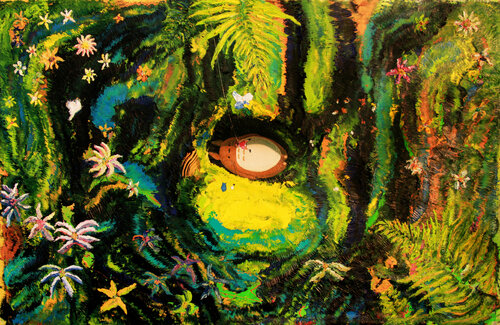 Mi vecino Totoro par Arturo Prins, Peinture en vente sur Singulart