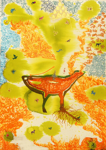 La mágica Lámpara de Koh-chang par Arturo Prins, Œuvre sur papier en vente sur Singulart