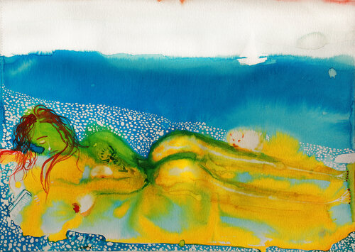 Megan & Patapuf von Arturo Prins, Werk auf Papier kaufen auf Singulart