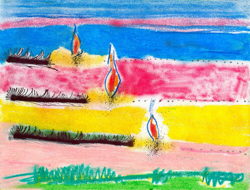 Entre los 3 cuerpos van Arturo Prins, Tekening te koop op Singulart