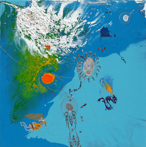 Noche de setas par Arturo Prins, Peinture en vente sur Singulart