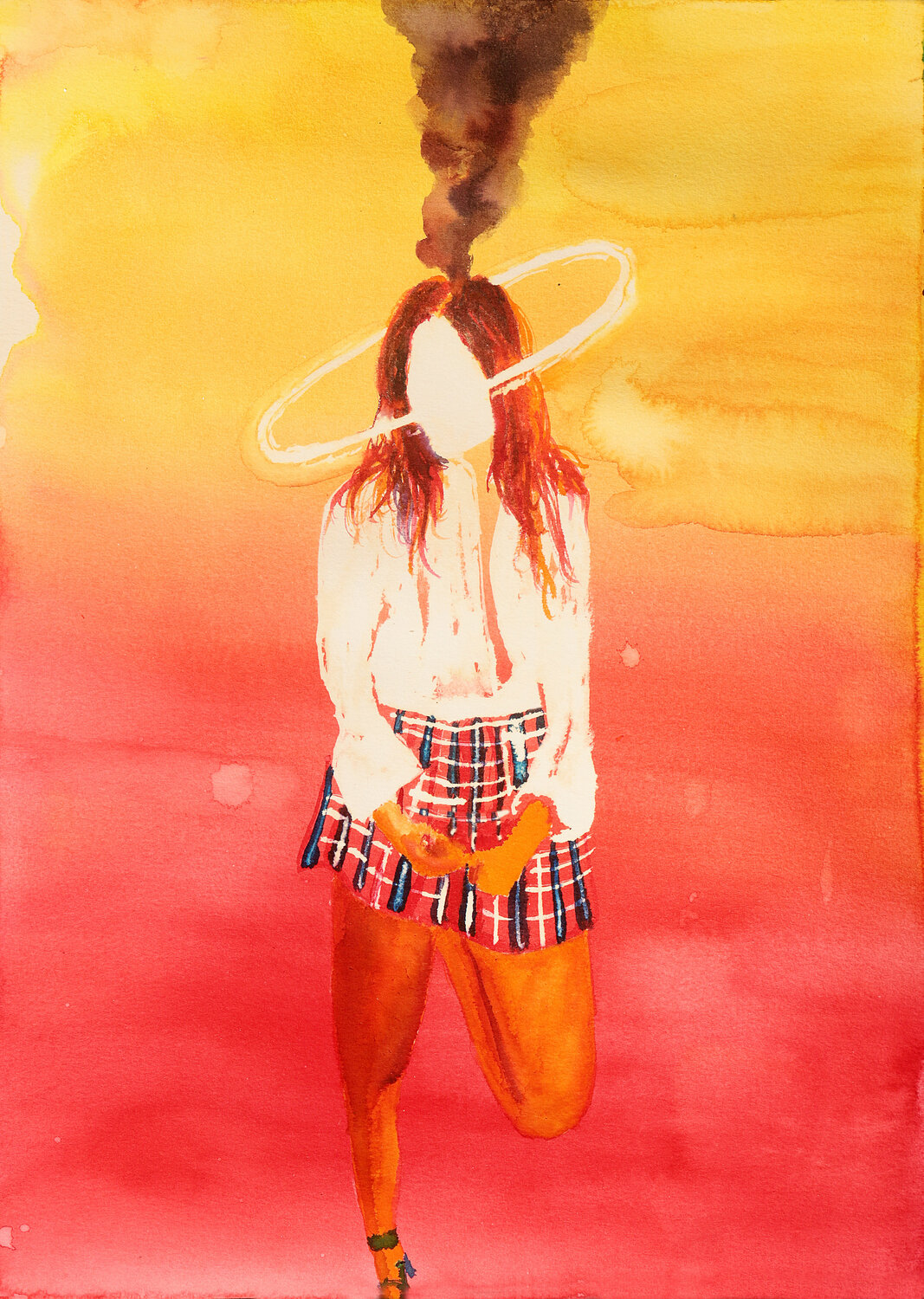 La Angelita by Arturo Prins (2021) : Work on Paper Watercolor on Paper -  SINGULART