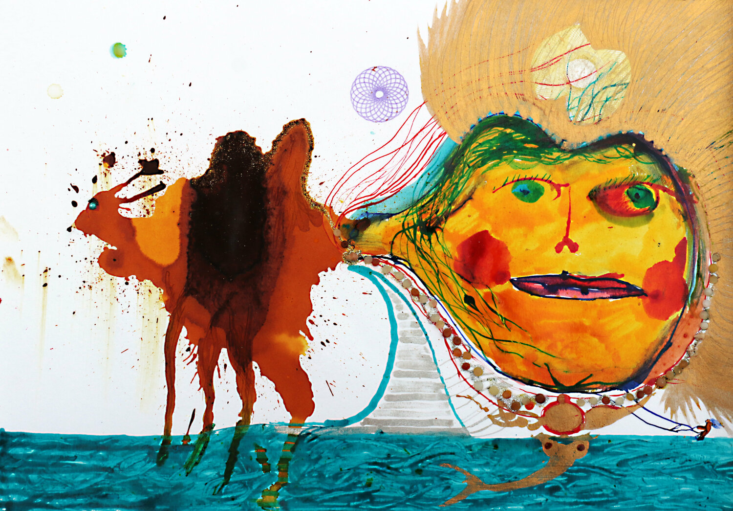 Filipino sylph and spanish dromedary Arturo Prins Werk auf Papier zu verkaufen